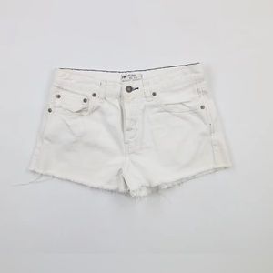 Free People White Denim Shorts